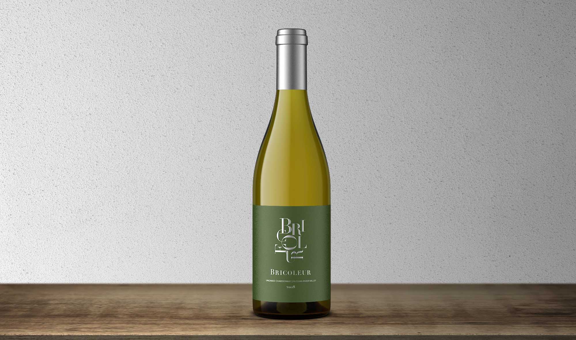 2018 Unoaked Chardonnay bottle